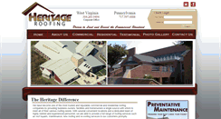 Desktop Screenshot of heritageroofinginc.com